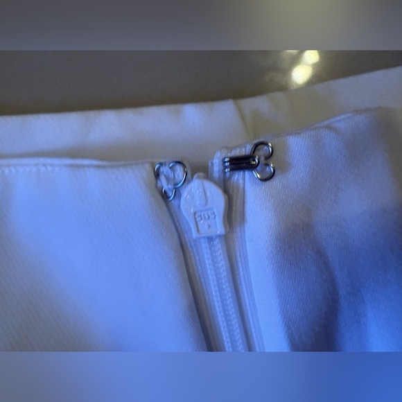 ENDLESS ROSE FLOUNCE WAIST TIE MINI SKORT ruffle white zipper size M - Picture 11 of 15